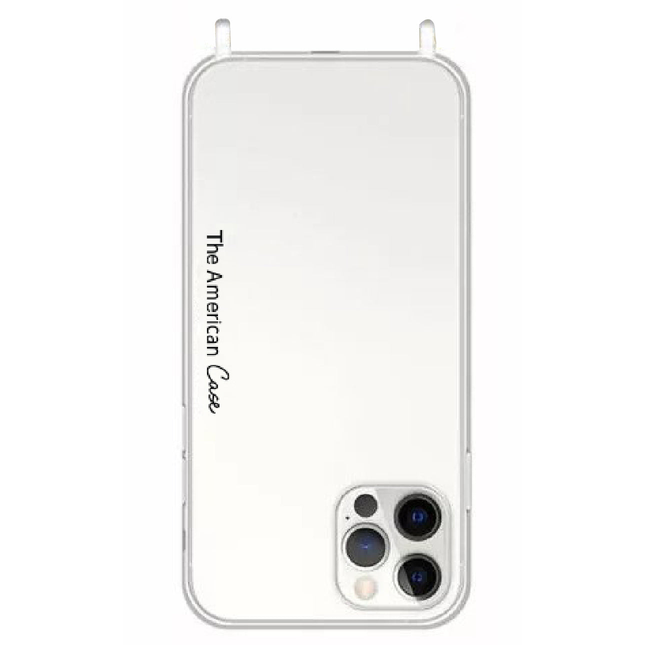 A clear silicon phone case with two silicon rings and TAC logo print