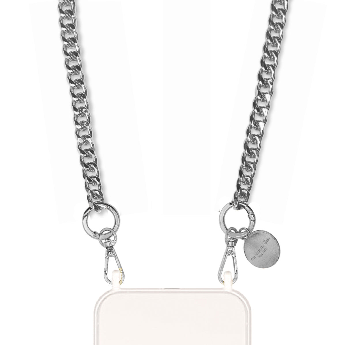 Storm - Silver Crossbody Phone Chain with Silver Carabiners