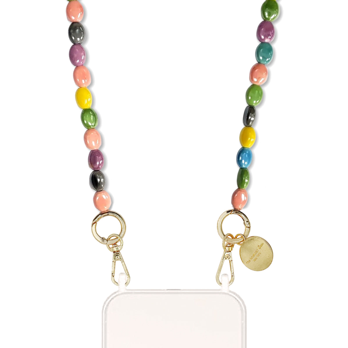 Drew - Colored Bead Chain with Golden Carabiners