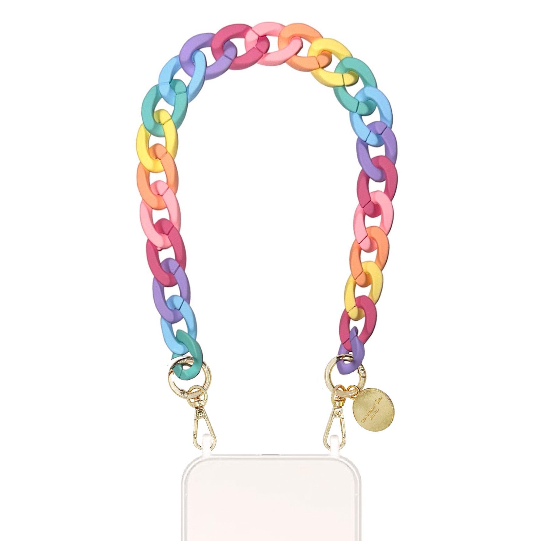 Avery - Pastel Resin Bracelet Phone Chain with Golden Carabiners