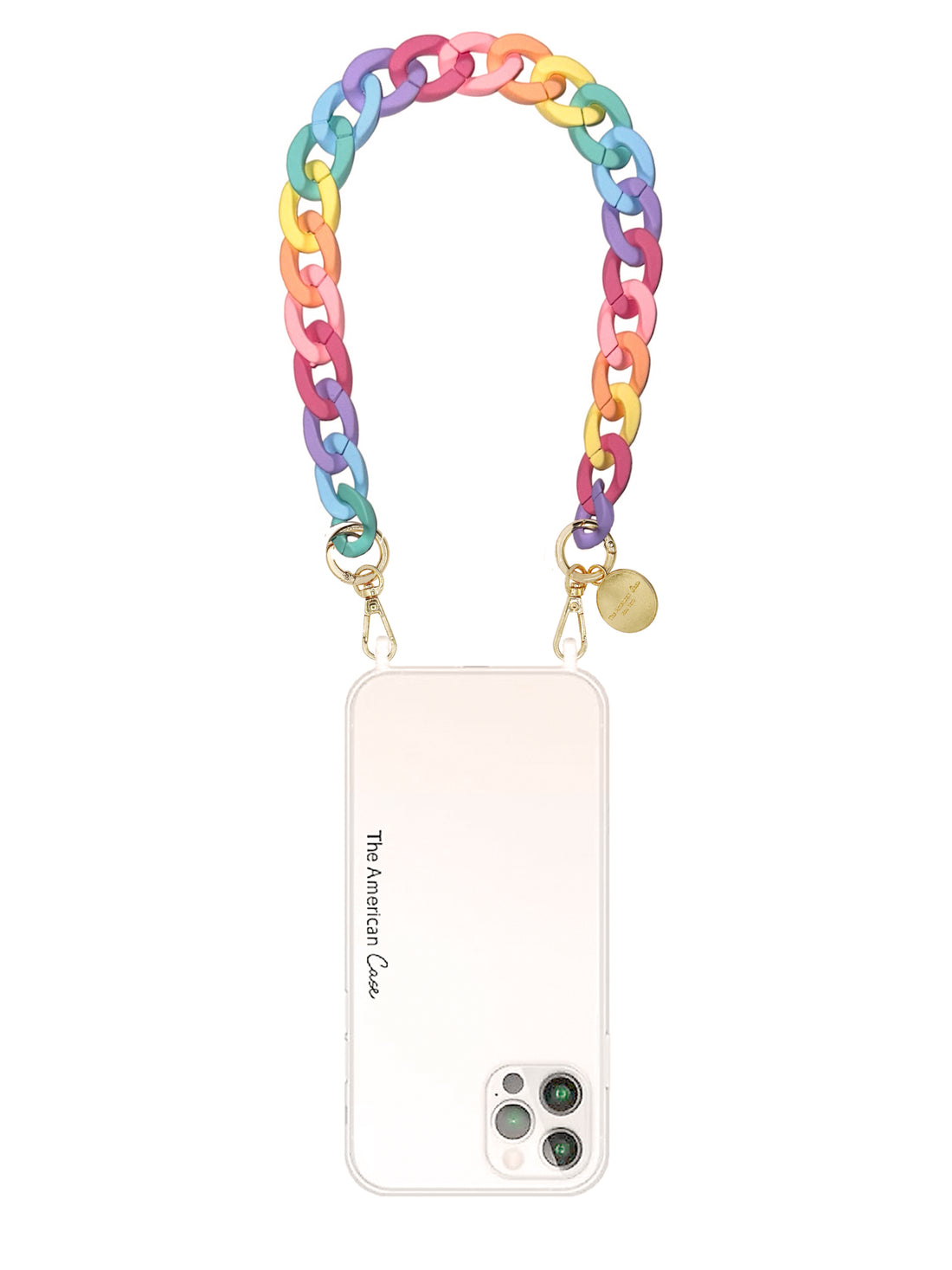 Avery - Pastel Resin Bracelet Phone Chain with Golden Carabiners