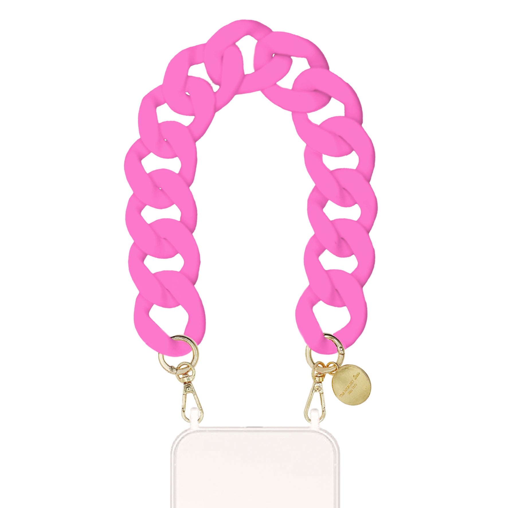 Tessa - Matte Resin Bracelet Phone Chain with Golden Carabiners