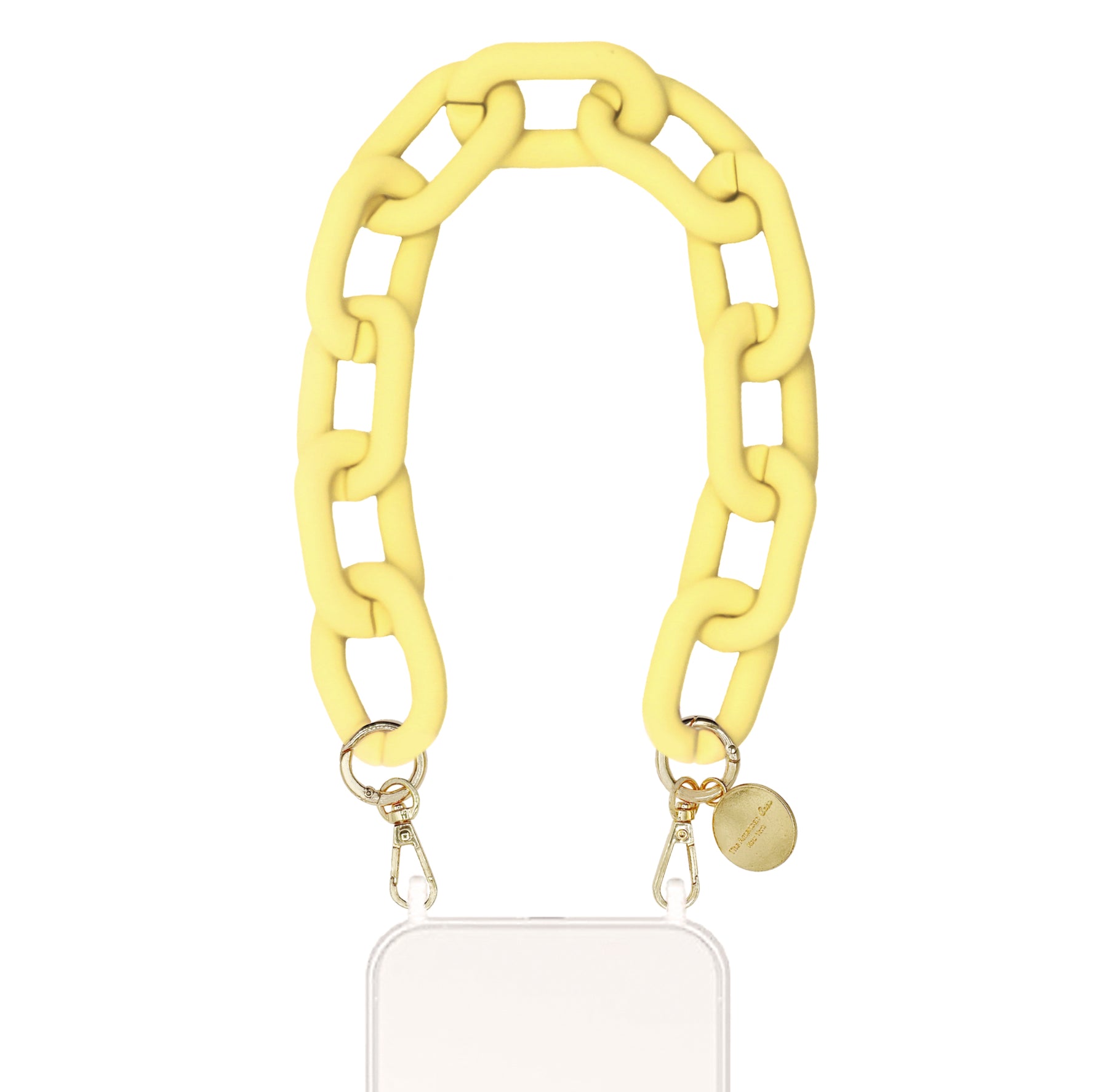 Nora - Pastel Color Resin Link Bracelet Phone Chain With Golden Carabiners