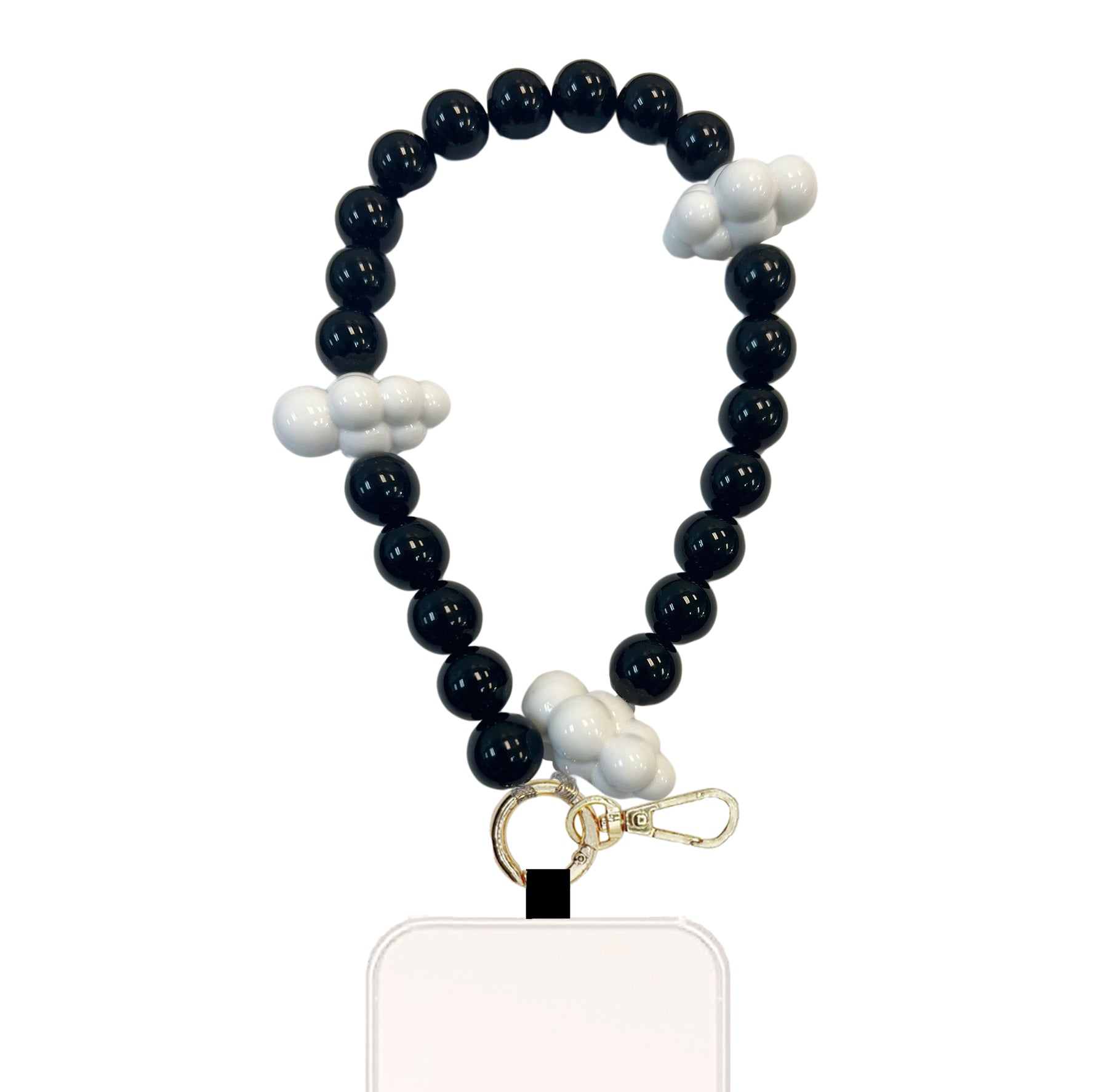 Kiki - Cloud Shape Beads Bracelet Chain with Golden Carabiner