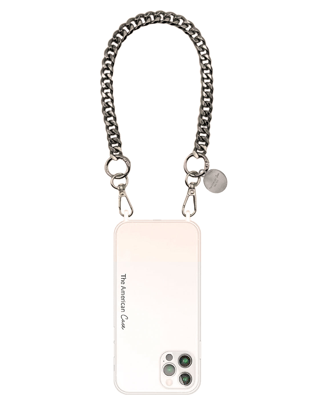 Storm - Metal Bracelet Phone Chain with Silver Carabiners
