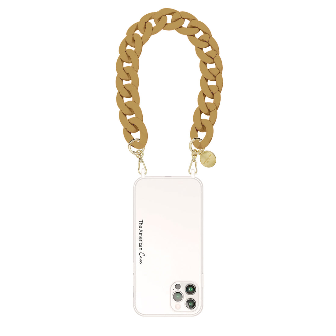 Quinn -  Matte Resin Short Chain with Gold Carabiners