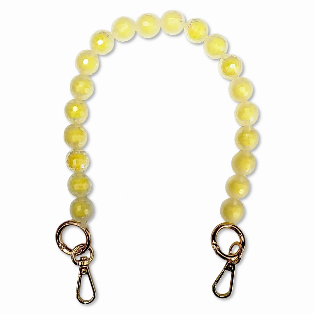 Summer - Holographic Reflection Bead Short Chain with Golden Carabiners